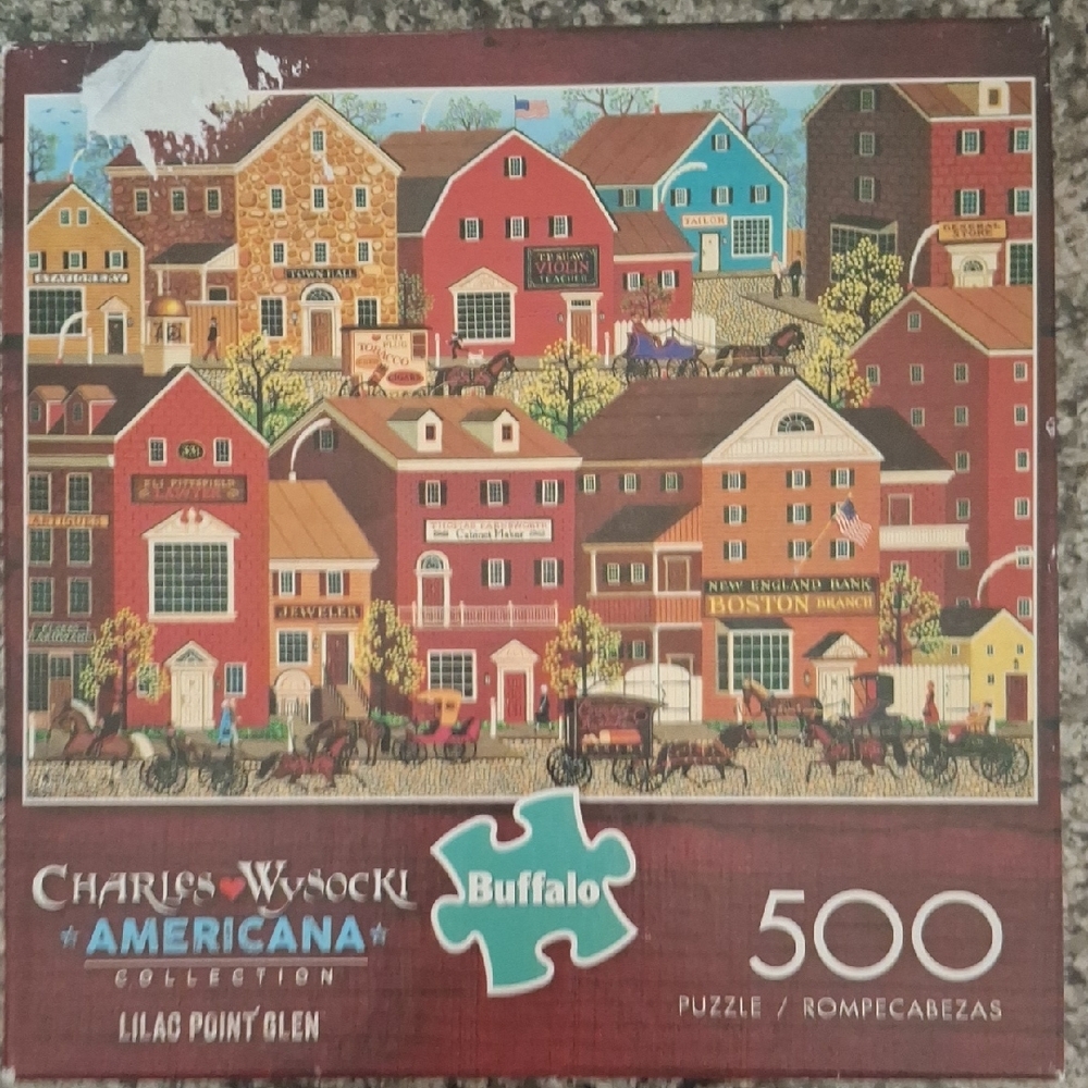 Buffalo Charles Wysocki- Americana Puzzle - Red and Brown Hues